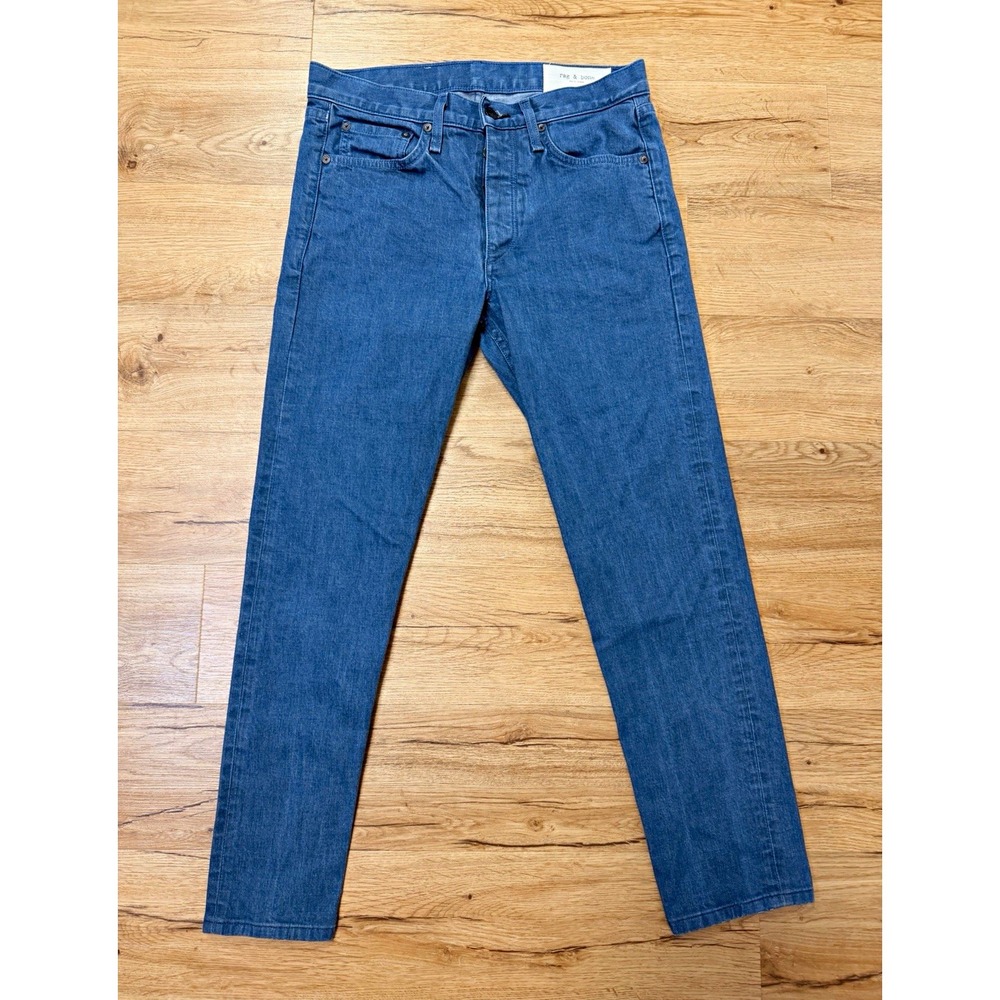Rag & Bone Fit 2 Jeans Mens 30x32 Slim Indigo Blue Stretch Denim Made USA
